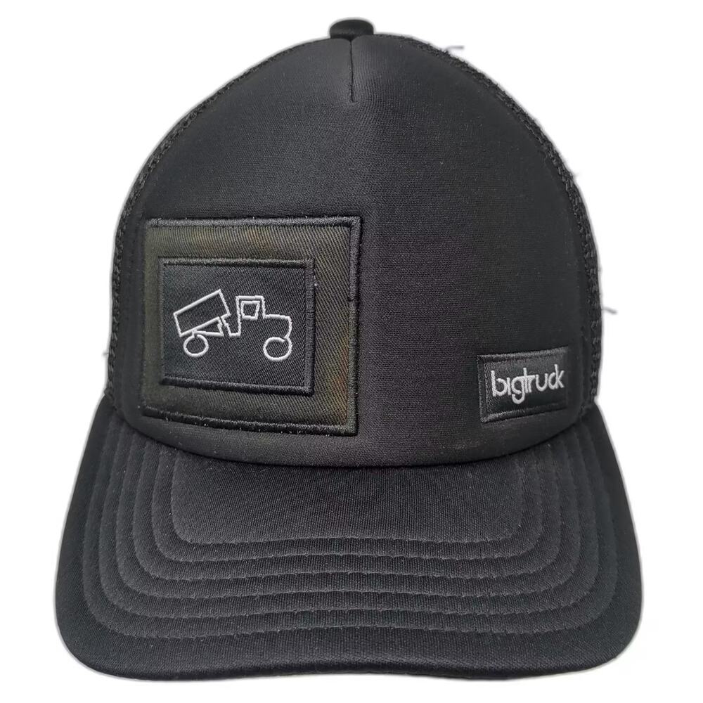 Bigtruck Trucker Hat Black One Size Snapback Mesh Back Adjustable Patch Logo